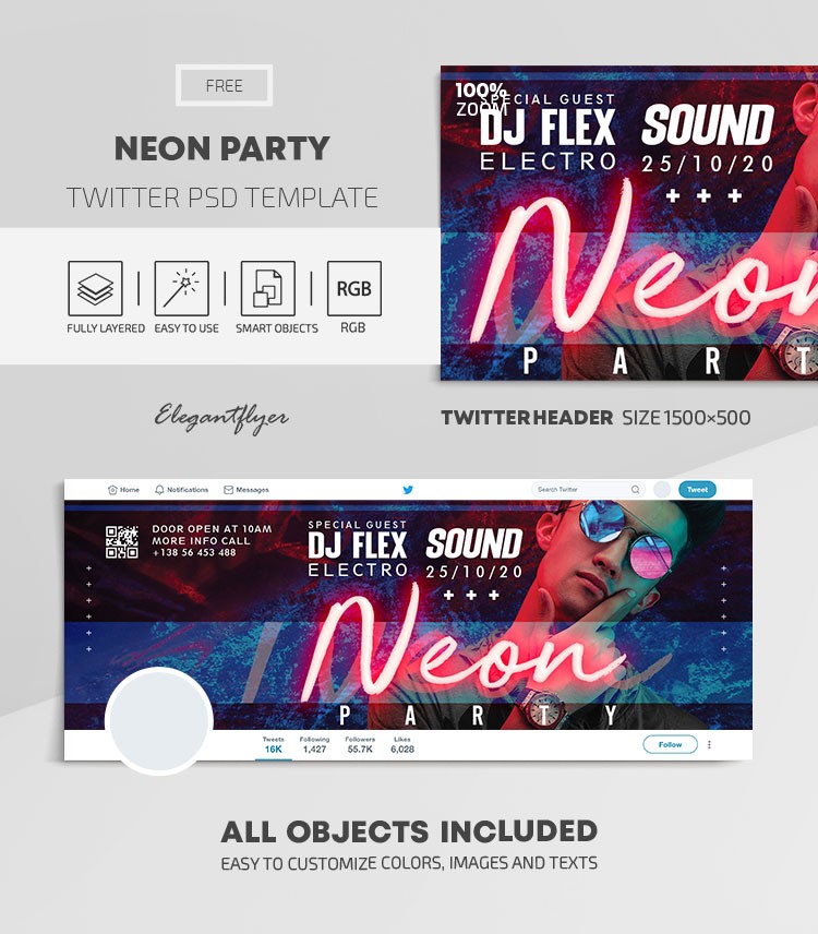Neon Party by ElegantFlyer