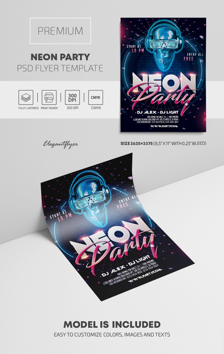 Festa Neon by ElegantFlyer