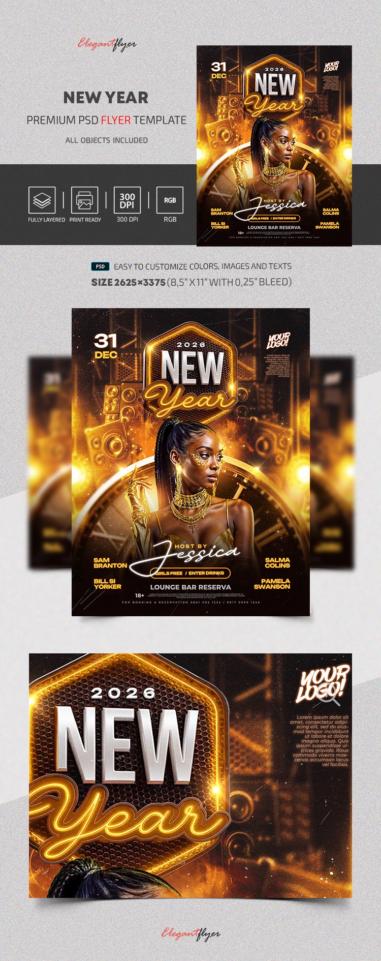 New Year Event Flyer by ElegantFlyer