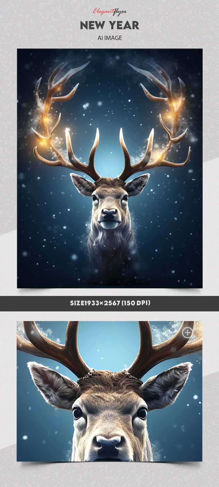 New Year Deer by ElegantFlyer