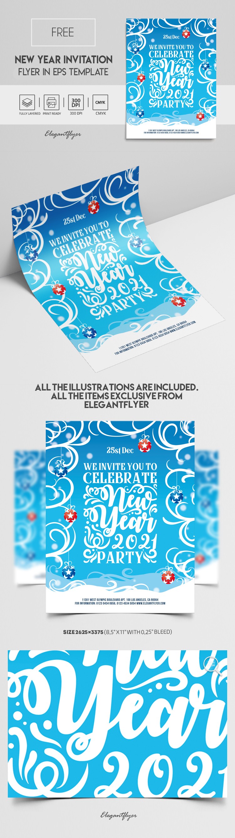 New Year Invitation EPS by ElegantFlyer