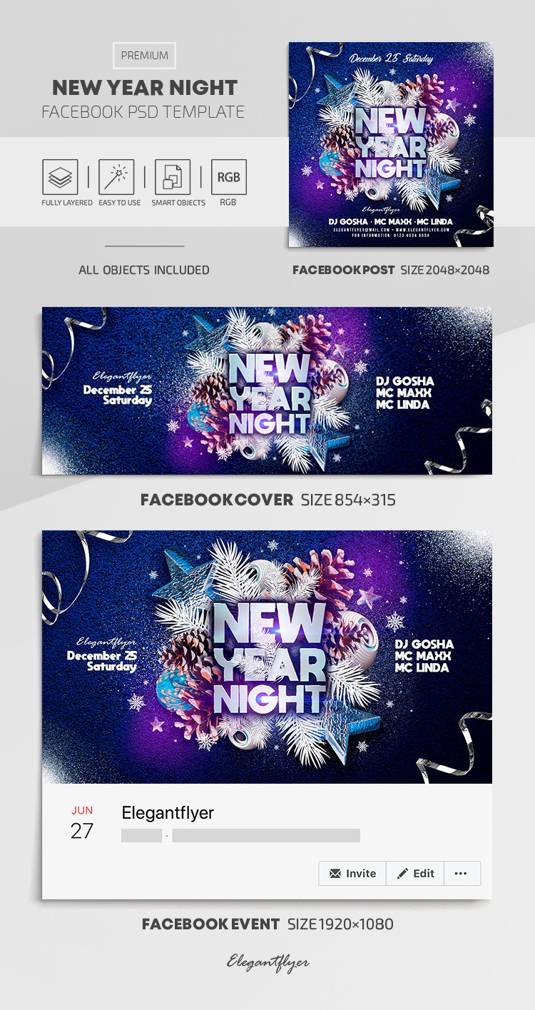 Noche de Año Nuevo by ElegantFlyer