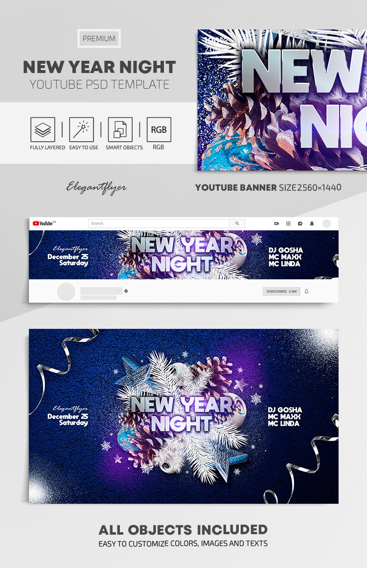 Noite de Ano Novo no Youtube by ElegantFlyer
