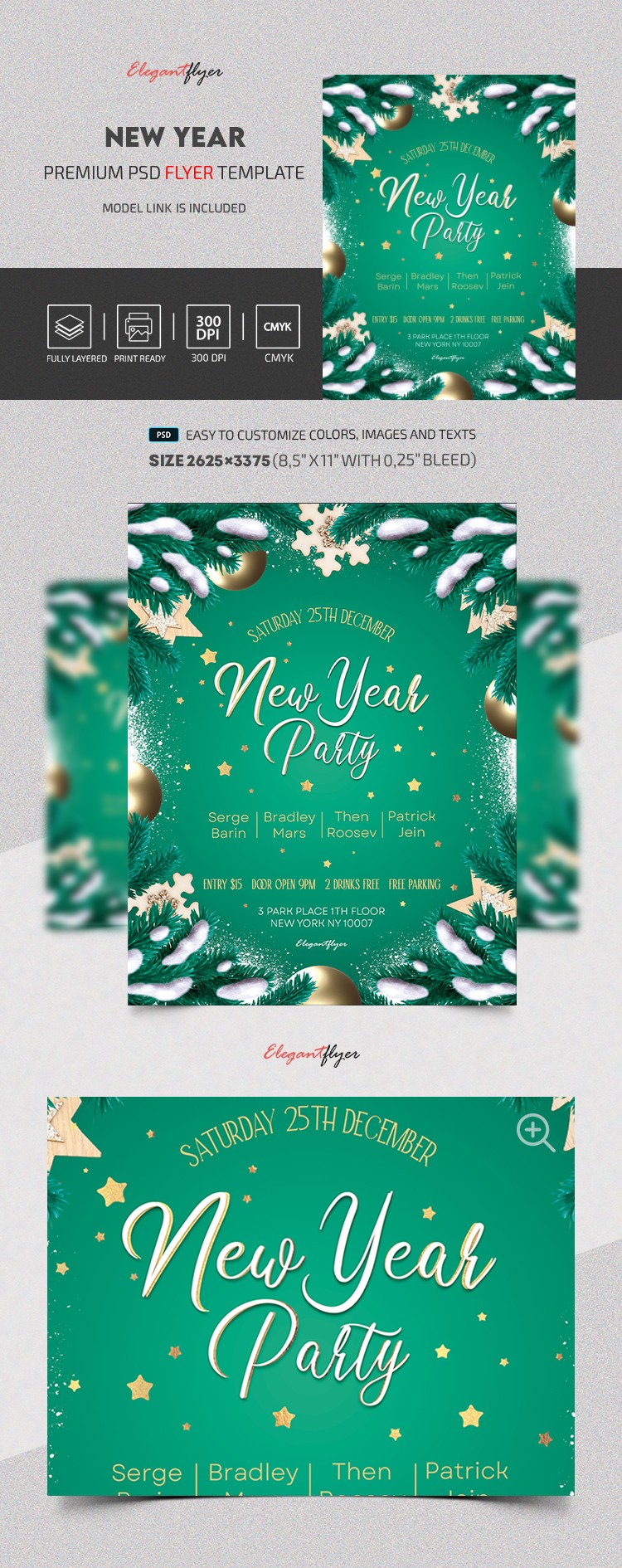Neujahrs-Flyer by ElegantFlyer