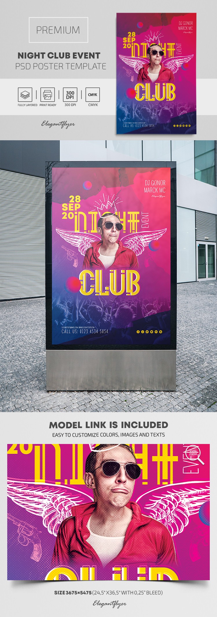 Poster dell'evento del Night Club. by ElegantFlyer