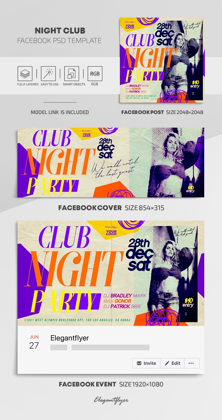 Nachtklub Facebook by ElegantFlyer