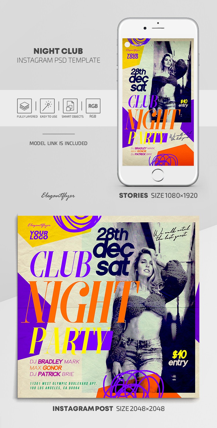 Instagram du club de nuit by ElegantFlyer
