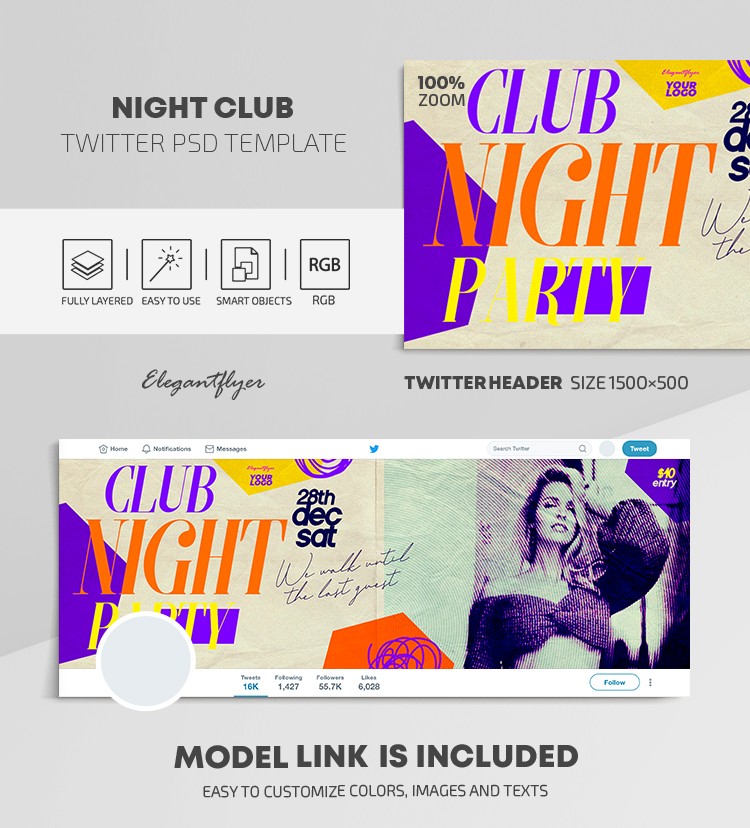Klub nocny Twitter by ElegantFlyer