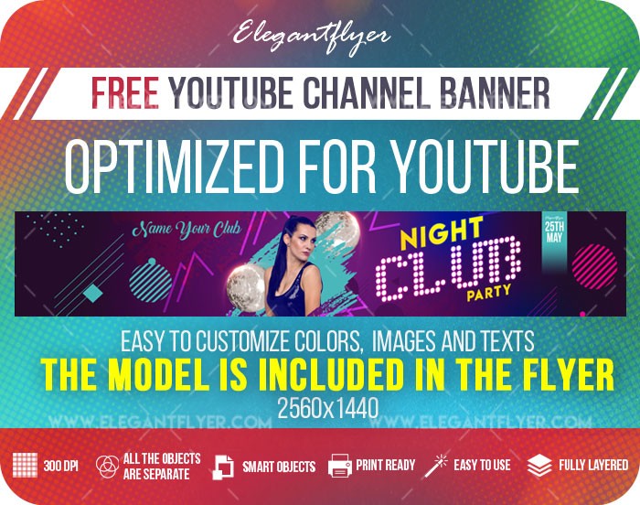 Fête de boîte de nuit Youtube by ElegantFlyer