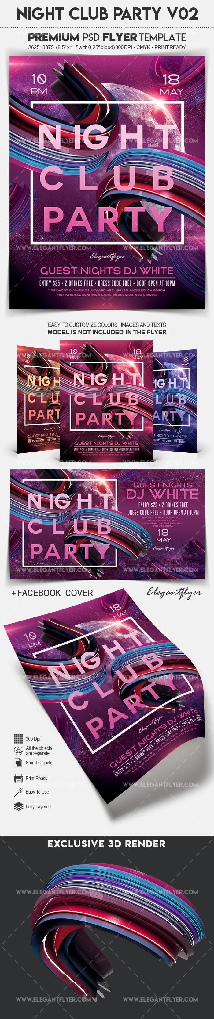 Night Club Party V02 by ElegantFlyer