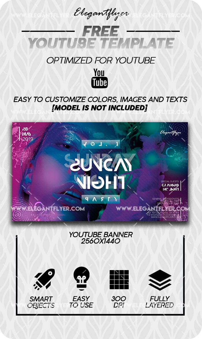 Night Club Saturday Youtube by ElegantFlyer