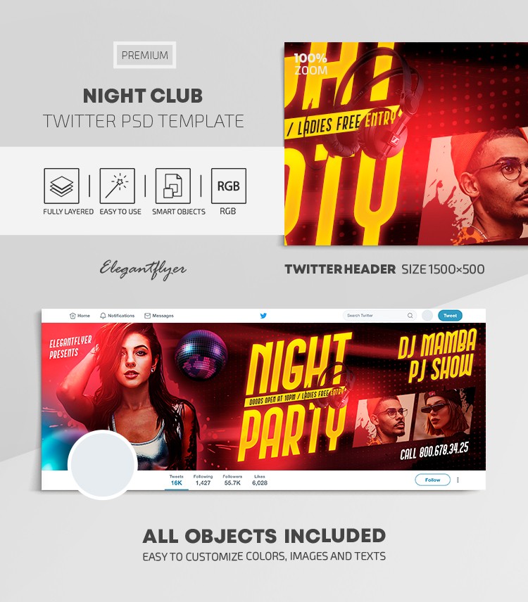 Nachtclub Twitter by ElegantFlyer