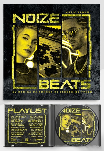 Flat Sessions - DJ Mix CD Cover Artwork, Print Templates