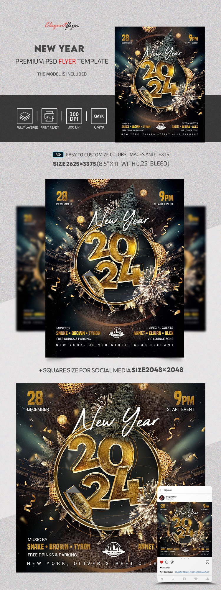 NYE 2024 After Party by ElegantFlyer