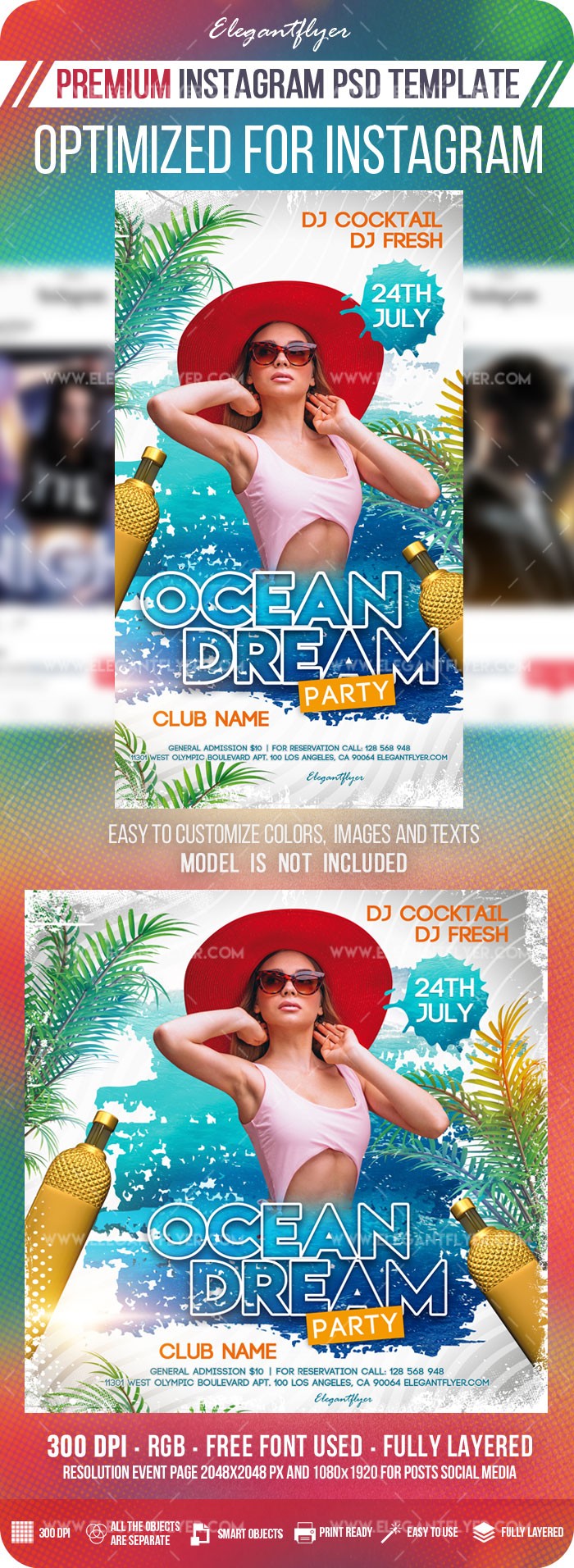 Blu Semplice Ocean Dream Instagram -> Instagram Ocean Dream Modello per ...