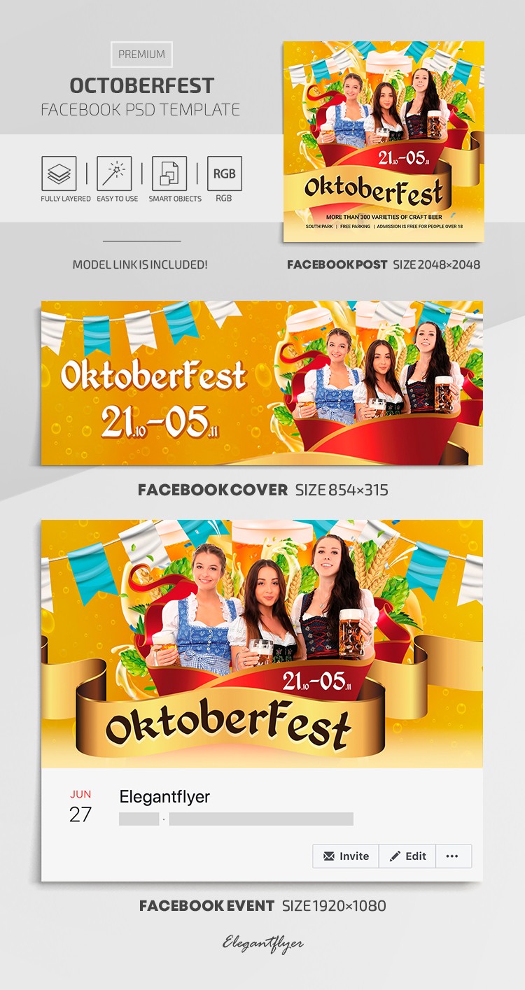 Oktoberfest no Facebook by ElegantFlyer