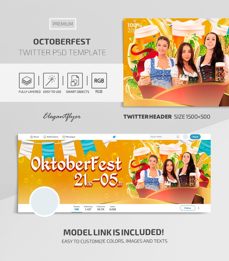 Oktoberfest Twitter by ElegantFlyer