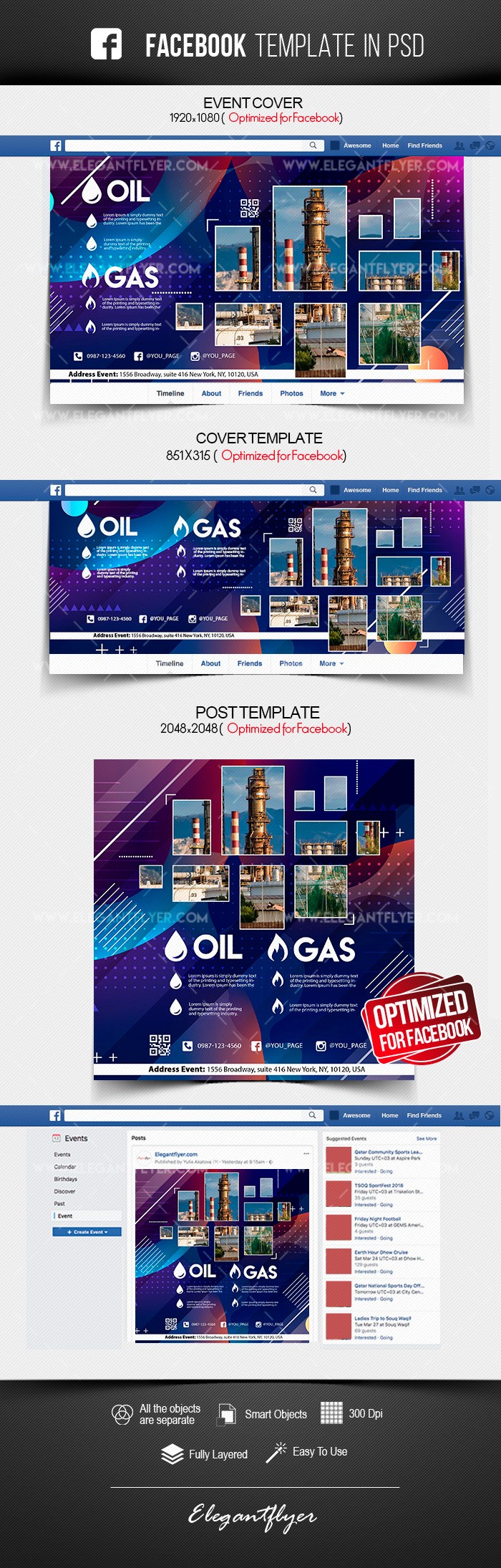 Oil & Gas Company Facebook by ElegantFlyer