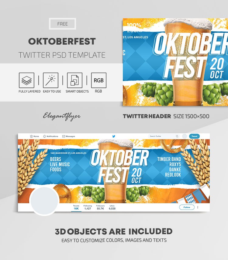 Oktoberfest Twitter by ElegantFlyer