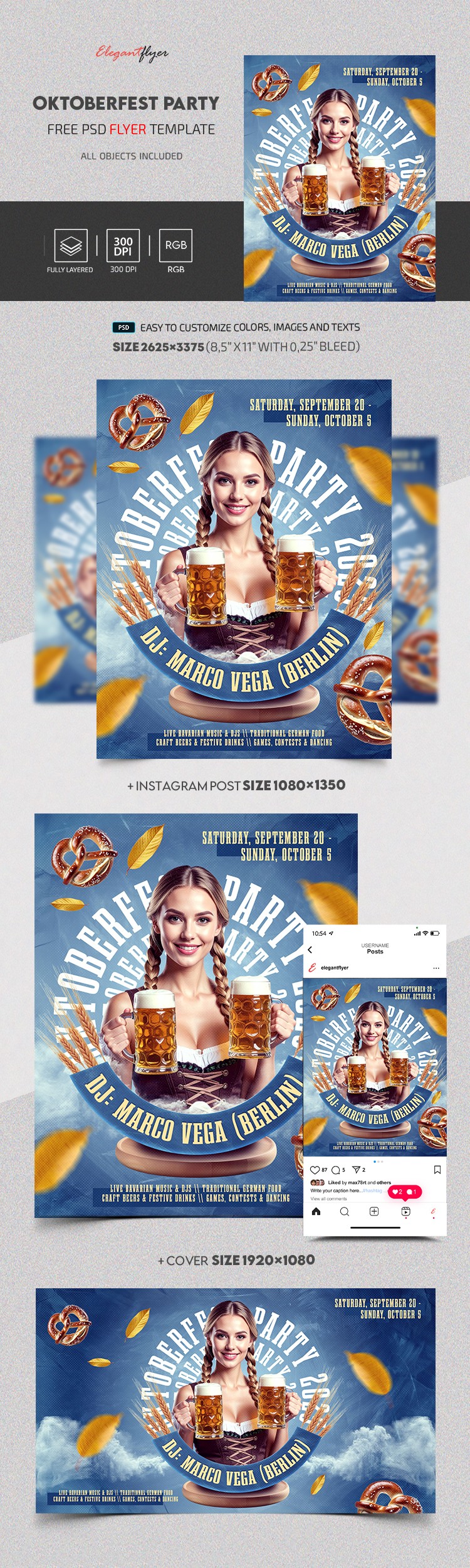 Oktoberfest Party Flyer by ElegantFlyer