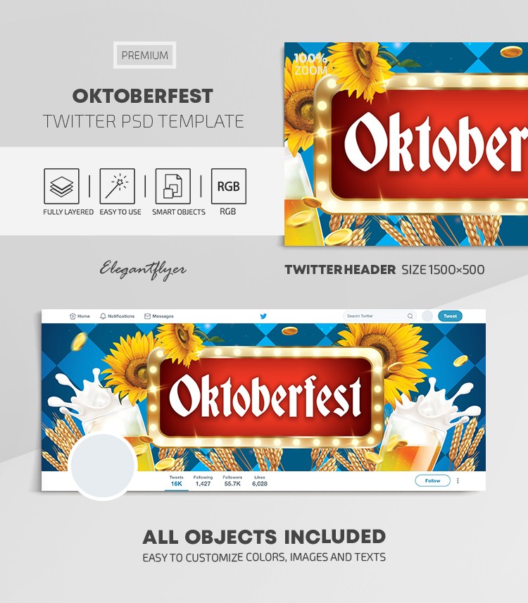 Festa dell'Oktoberfest su Twitter by ElegantFlyer