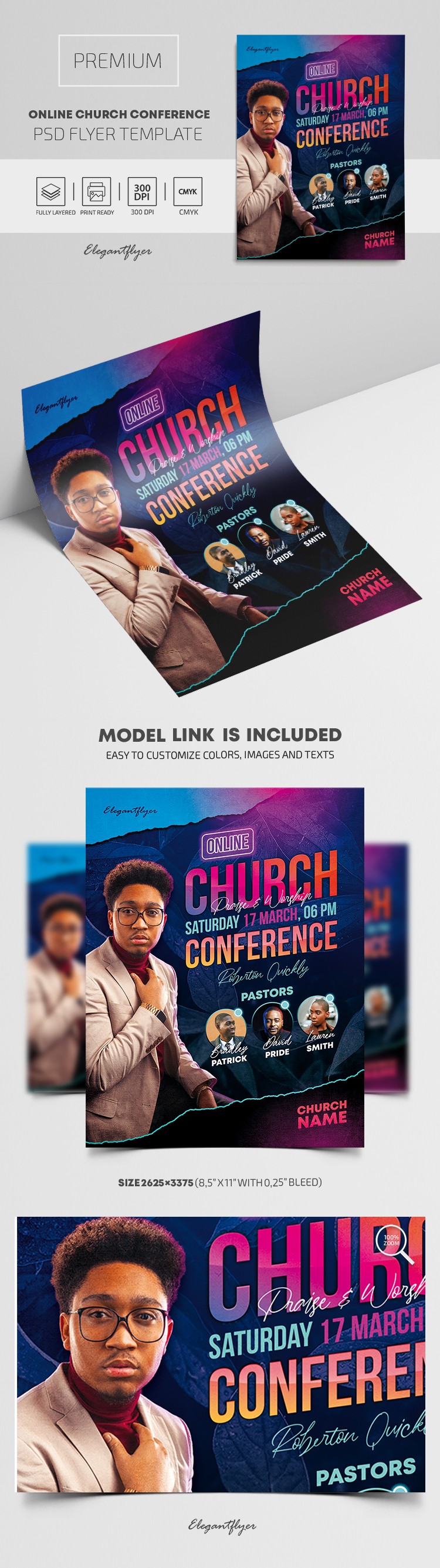 Online Church Conference Flyer by ElegantFlyer