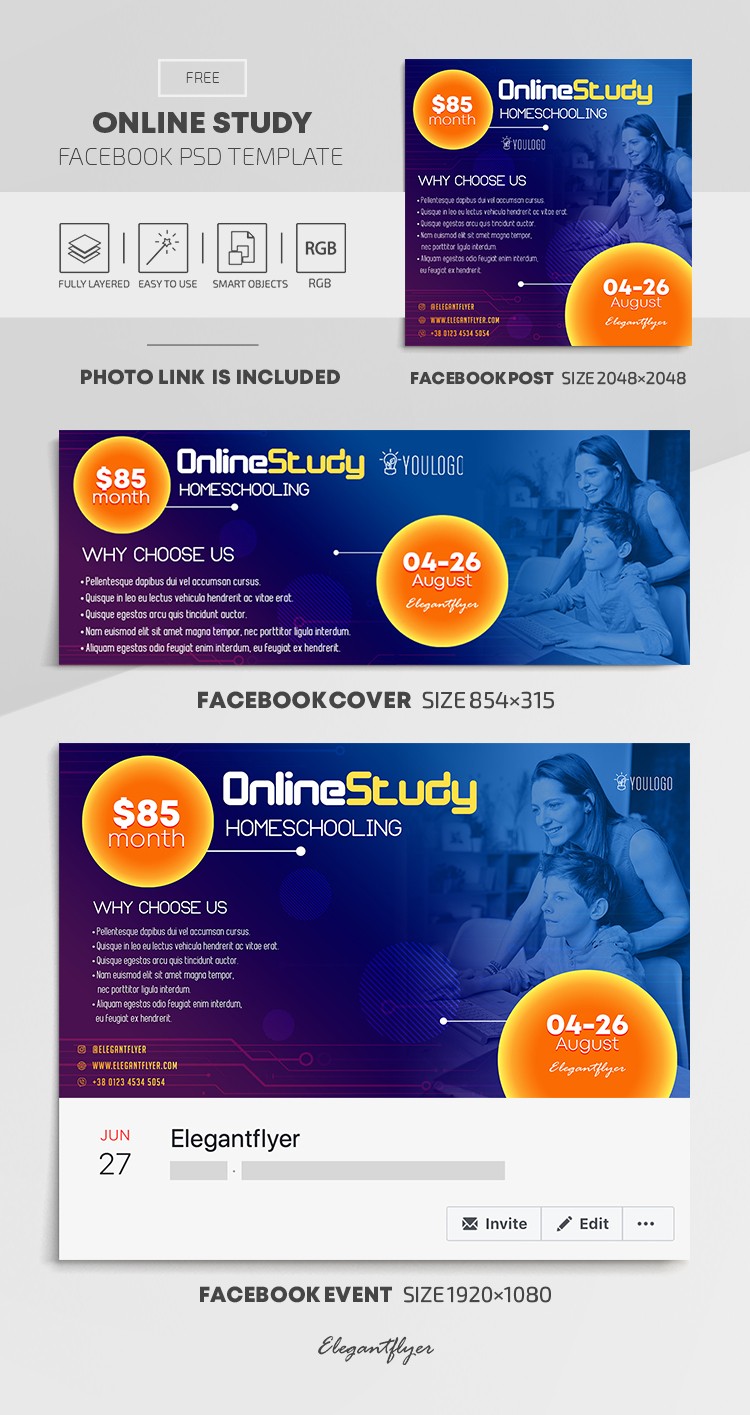 Online Study Facebook -> Facebook Studiowanie Online by ElegantFlyer