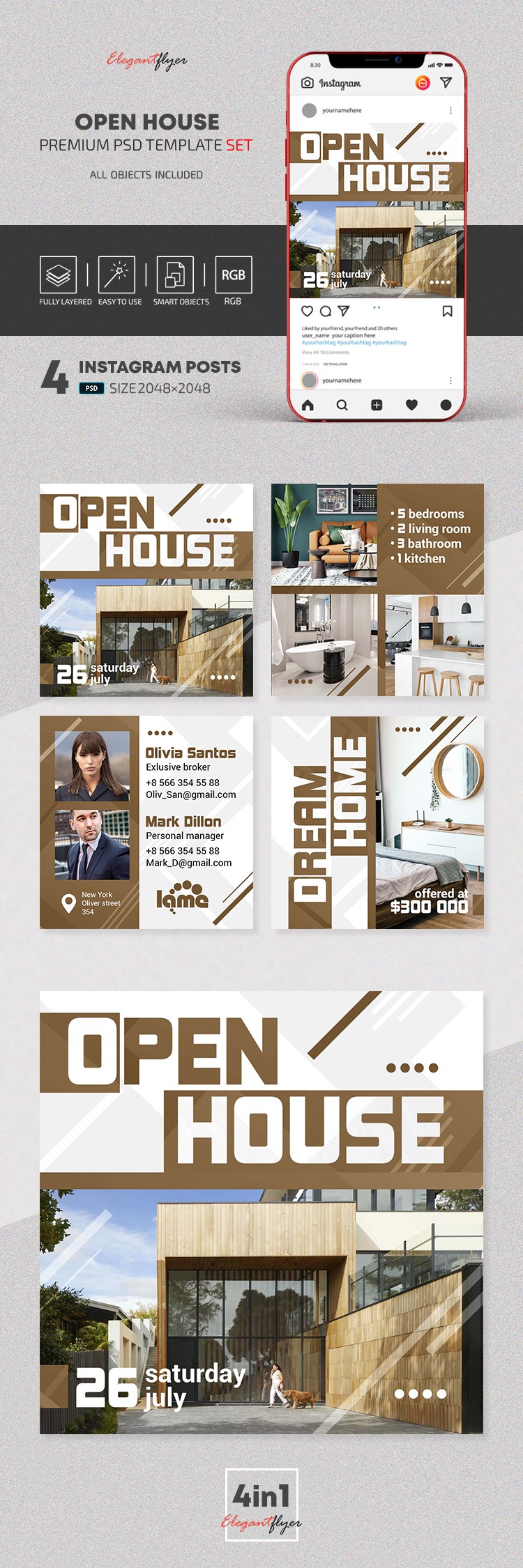 Open House Instagram by ElegantFlyer