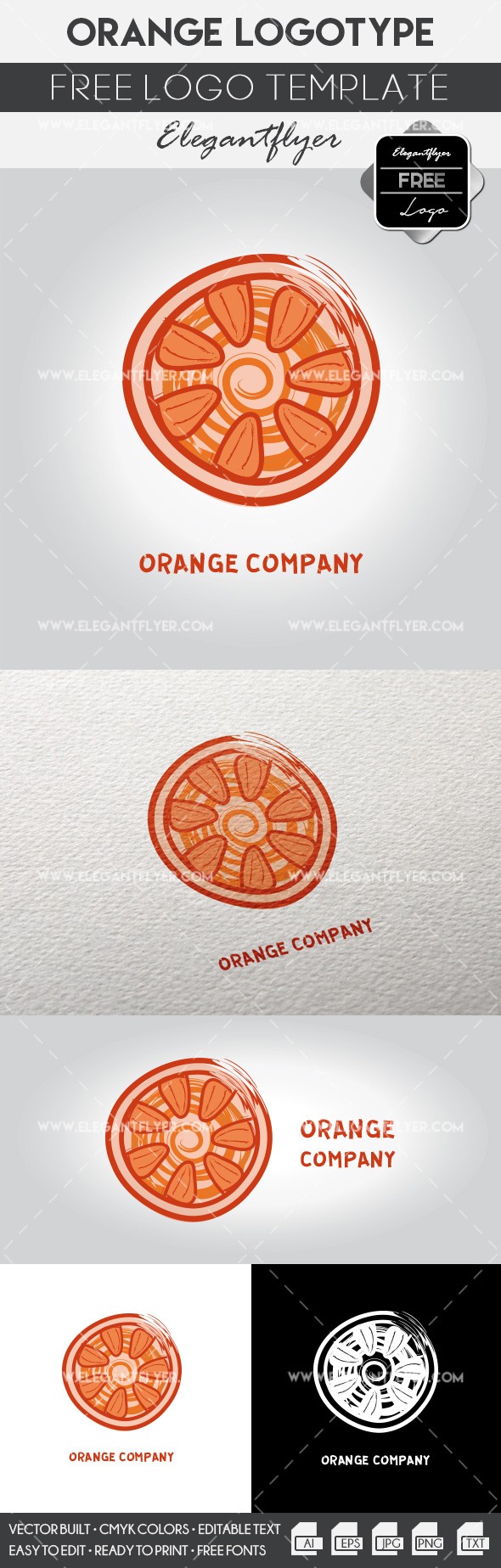 Orange company by ElegantFlyer