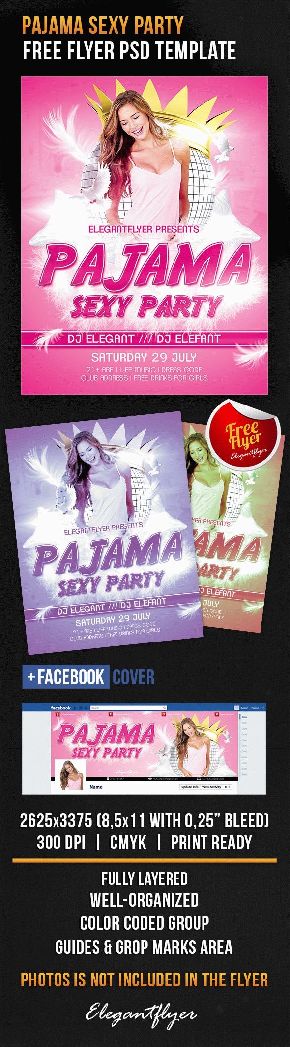 Pajama Sexy Party - Impreza w seksownych piżamach by ElegantFlyer