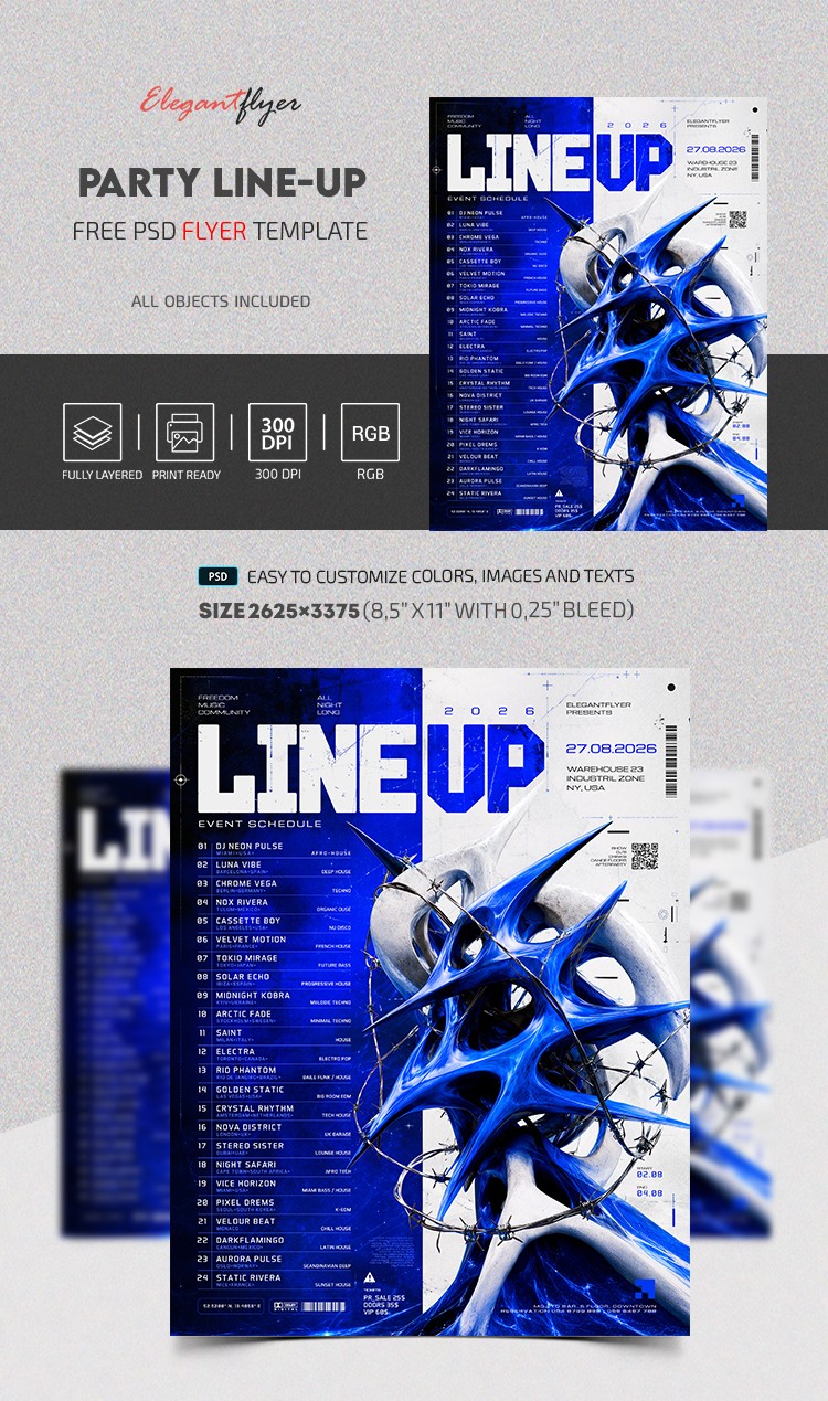 Party Lineup Flyer by ElegantFlyer