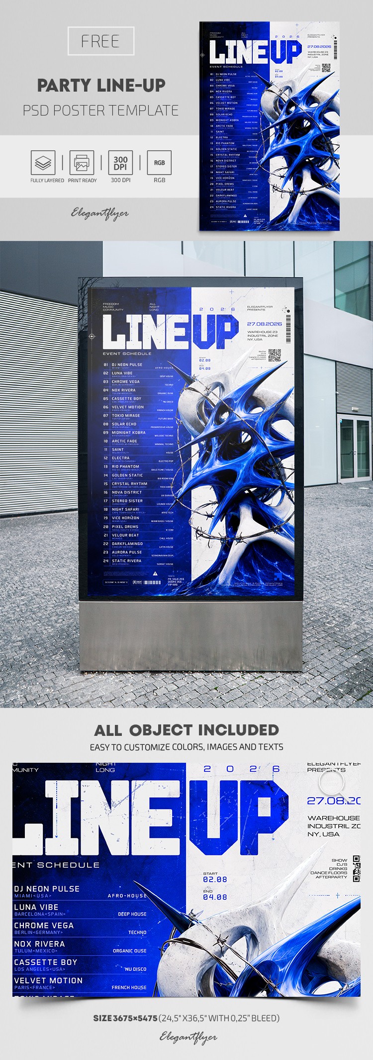 Party Lineup Poster by ElegantFlyer