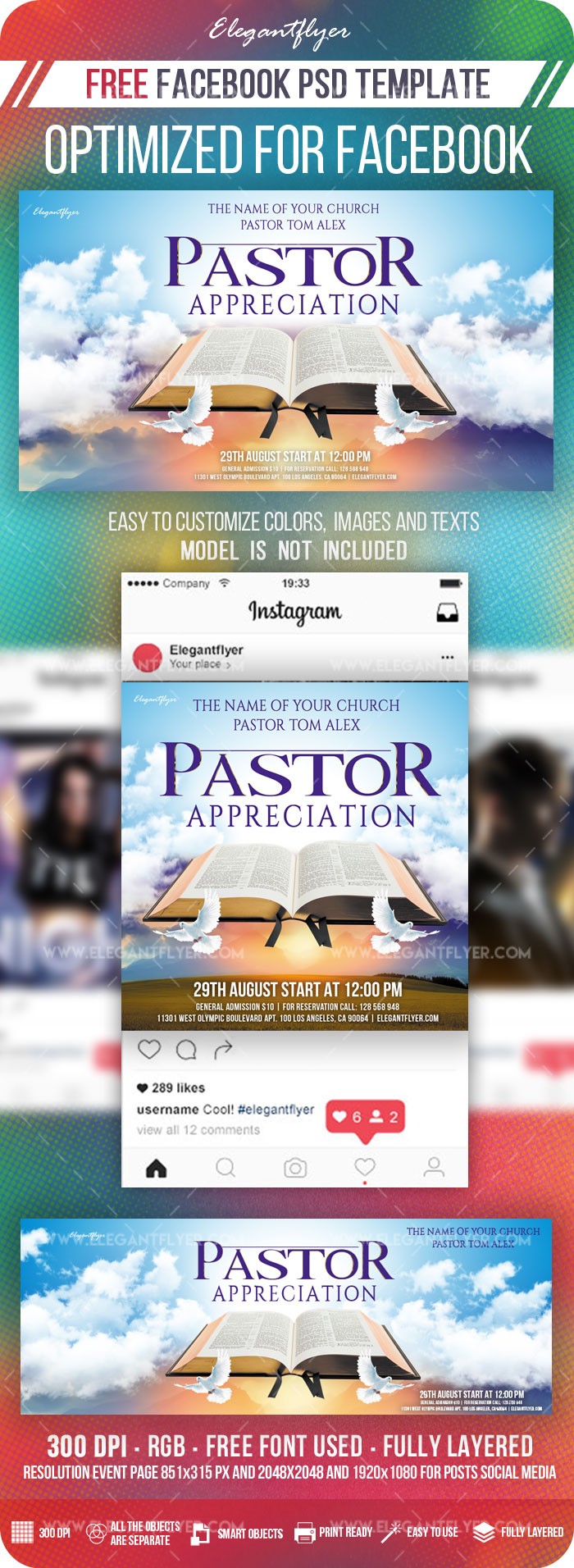 Pastor Appreciation Facebook by ElegantFlyer