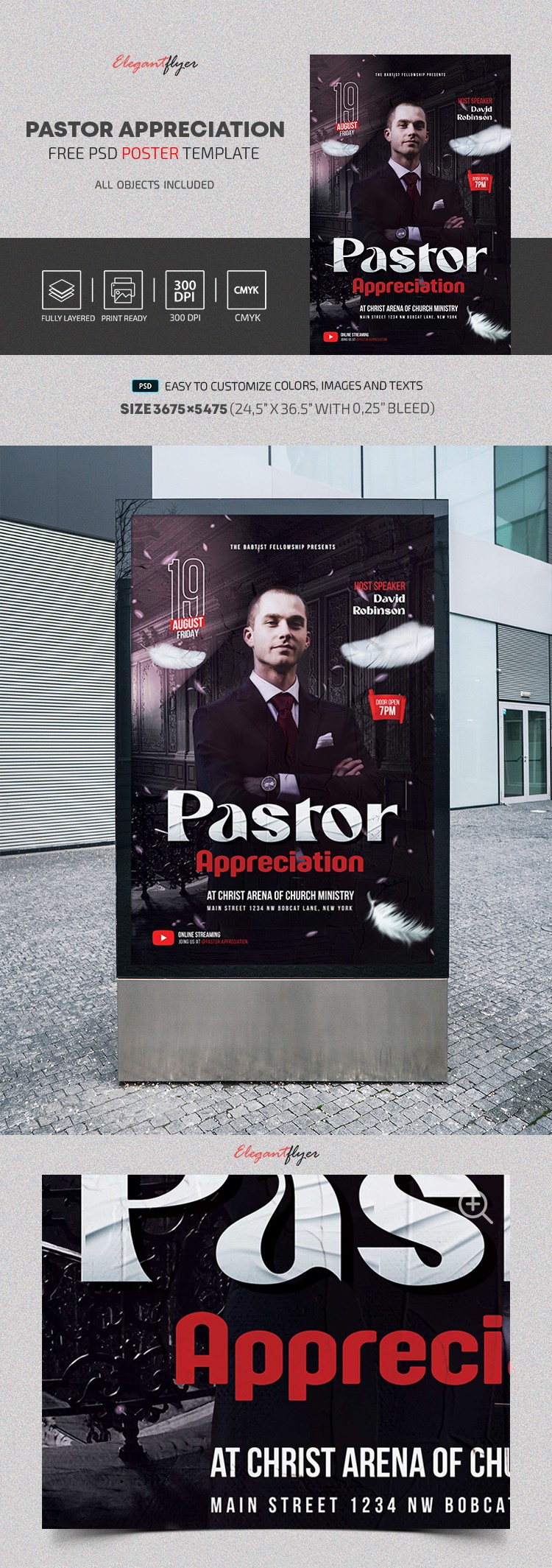 Pastor Appreciation Poster by ElegantFlyer