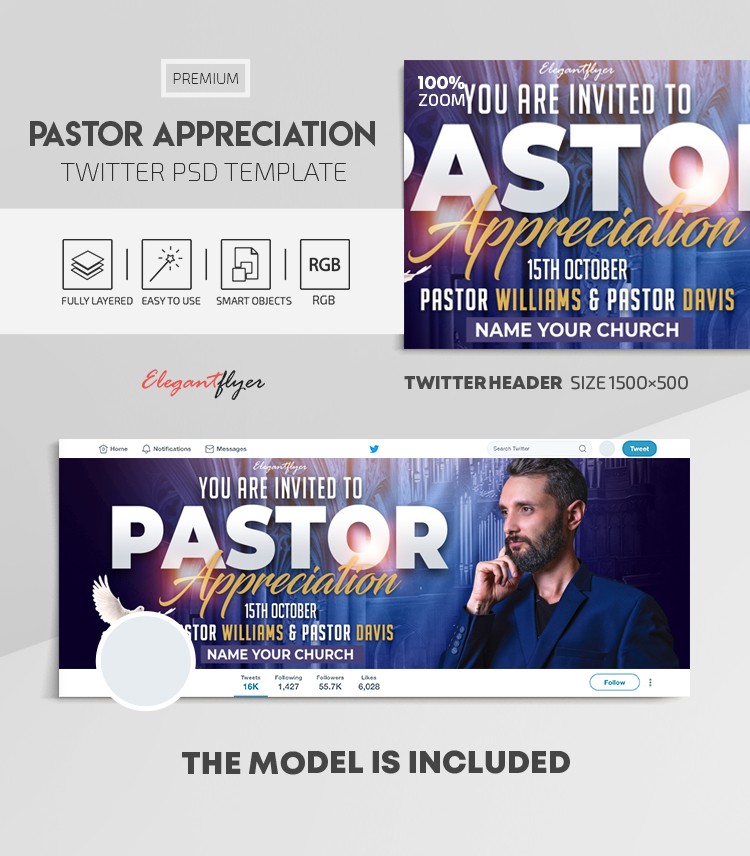 Wertschätzung für Pastoren auf Twitter by ElegantFlyer