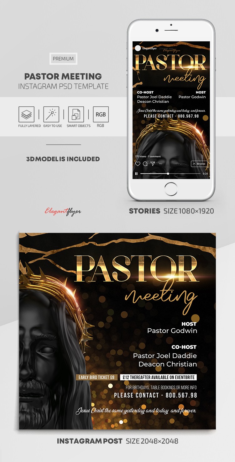 Pastor Meeting Instagram by ElegantFlyer