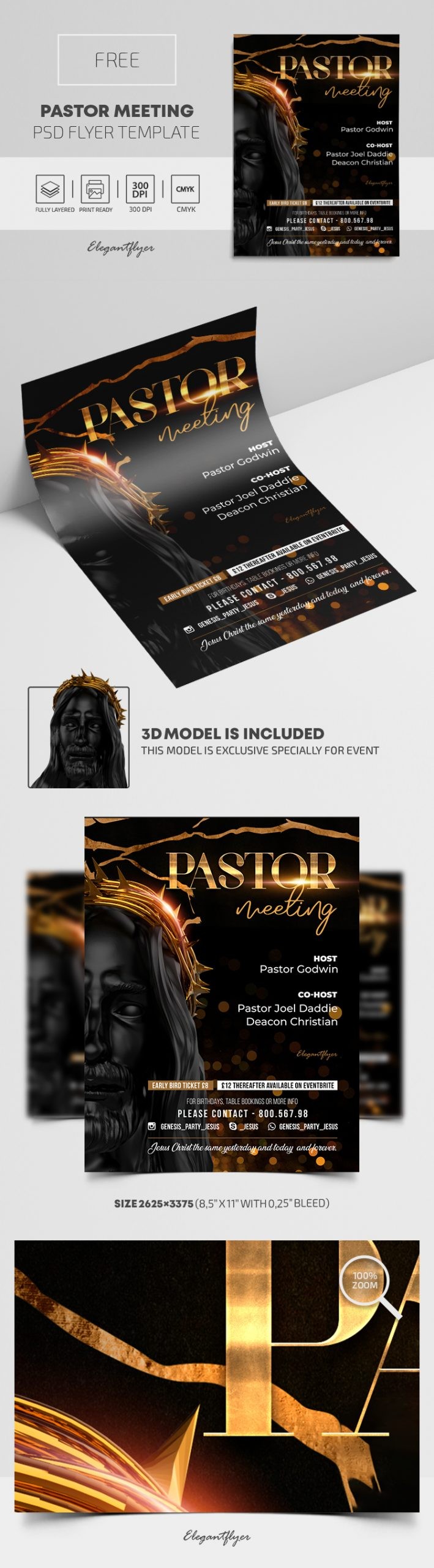 Folheto da Reunião de Pastores by ElegantFlyer