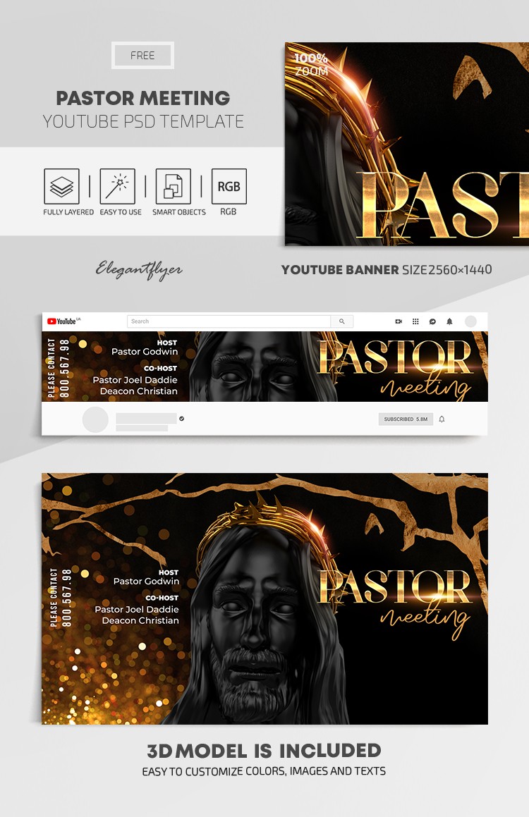 Reunião de Pastores no Youtube by ElegantFlyer