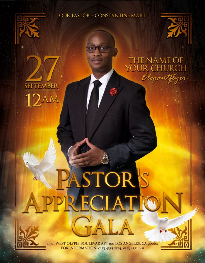 Pastor Appreciation Premium Flyer Psd Template Psd Flyer Templates 