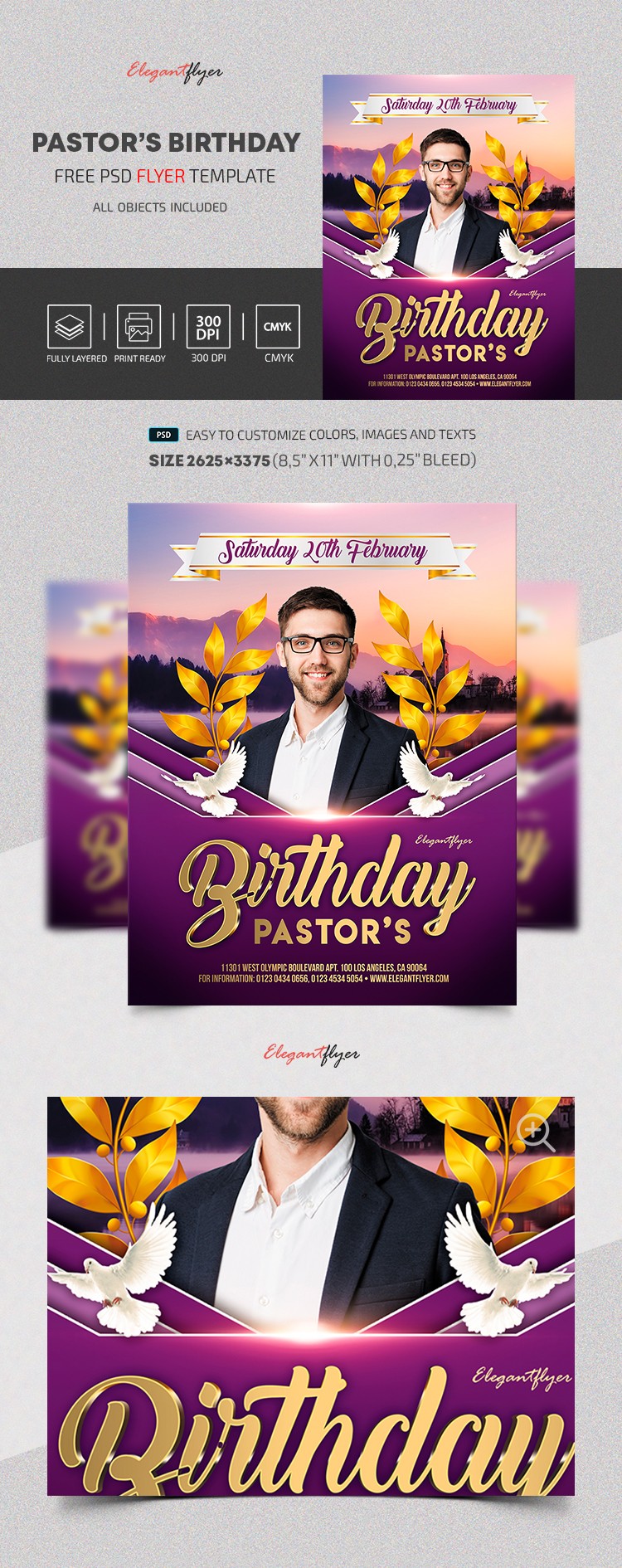 Pastor’s Birthday by ElegantFlyer
