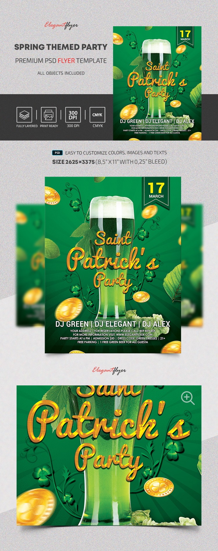 Fiesta de Cerveza del Día de San Patricio V2 by ElegantFlyer