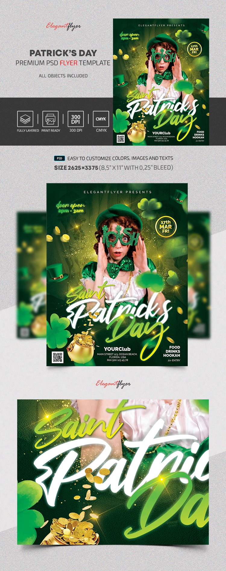 Día de San Patricio Folleto by ElegantFlyer