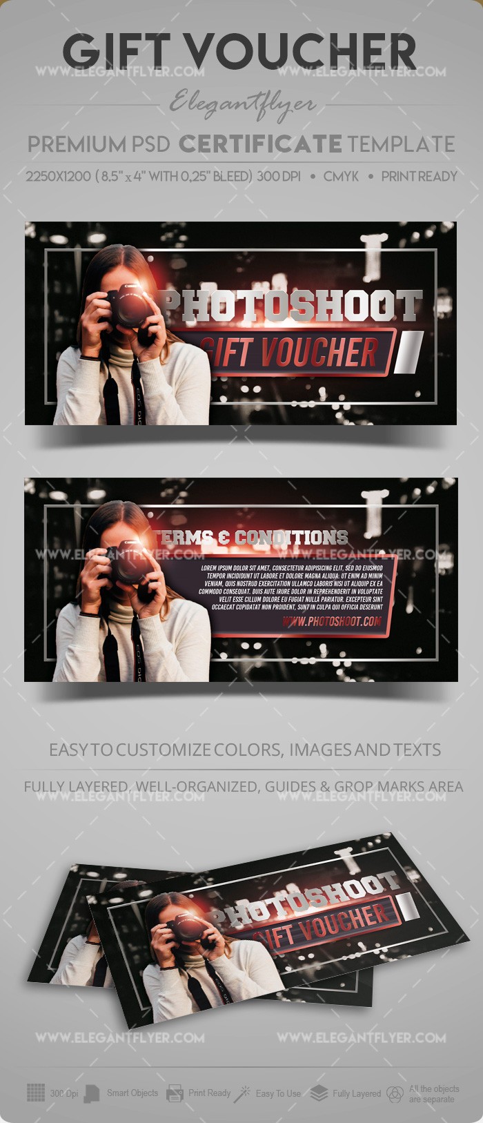 Photoshoot Gift Voucher by ElegantFlyer