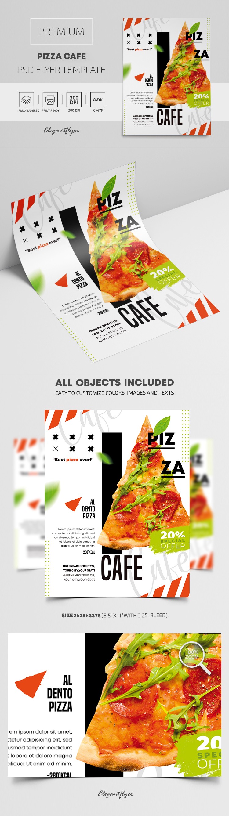 Pizza Cafe Flyer by ElegantFlyer