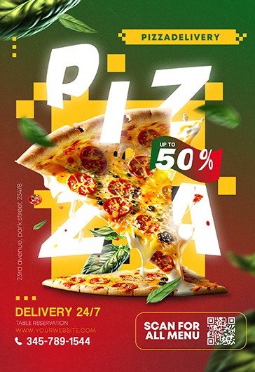 Pizza Menu Flyer Template