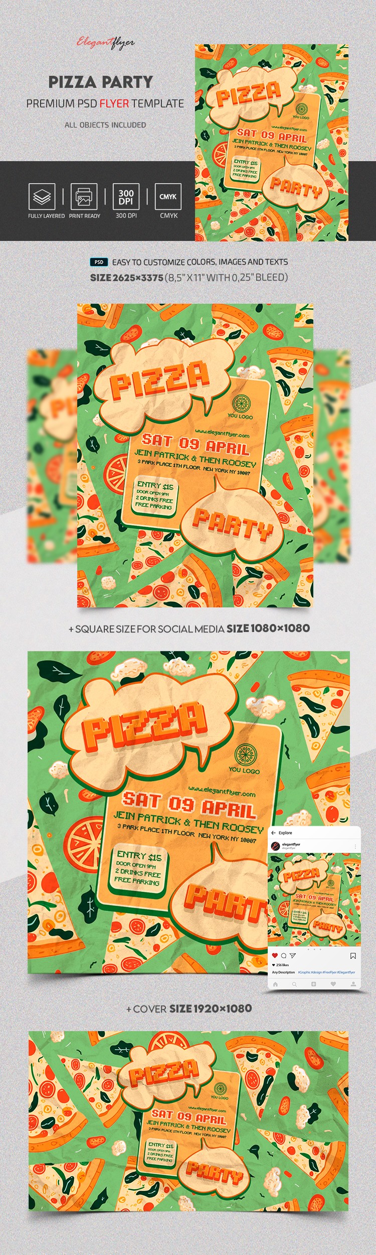 Pizza Party by ElegantFlyer