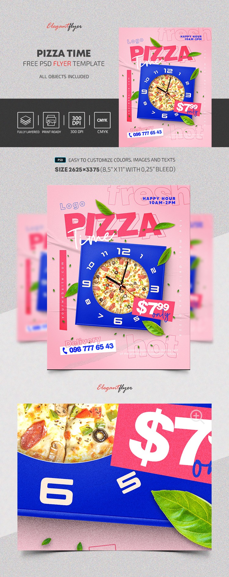 Pizza Time Flyer by ElegantFlyer