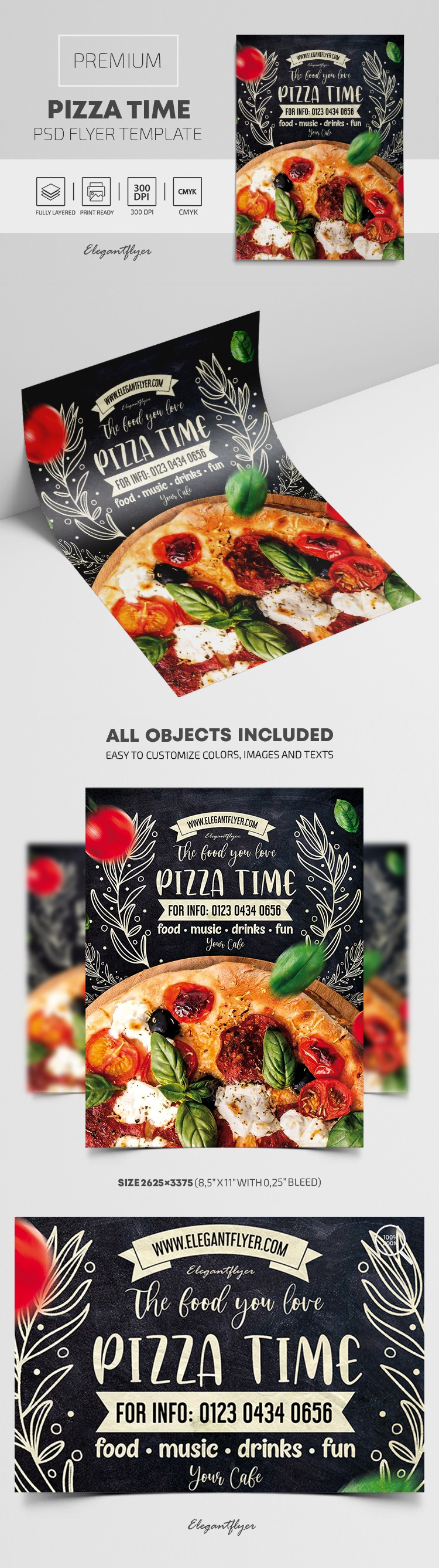 Pizza Time Flyer by ElegantFlyer