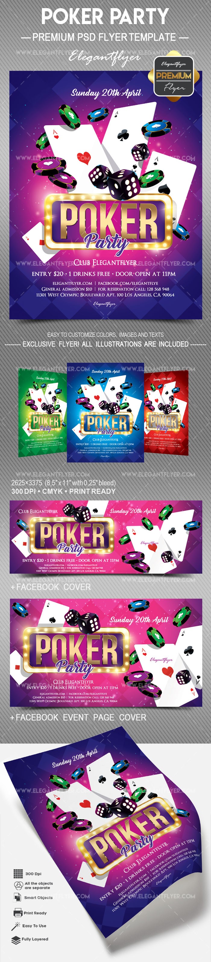 Poker Party --> Pokernacht by ElegantFlyer