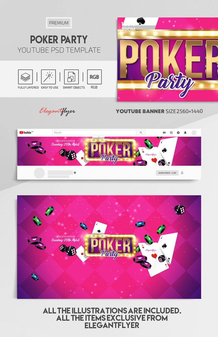 Poker Party Youtube by ElegantFlyer